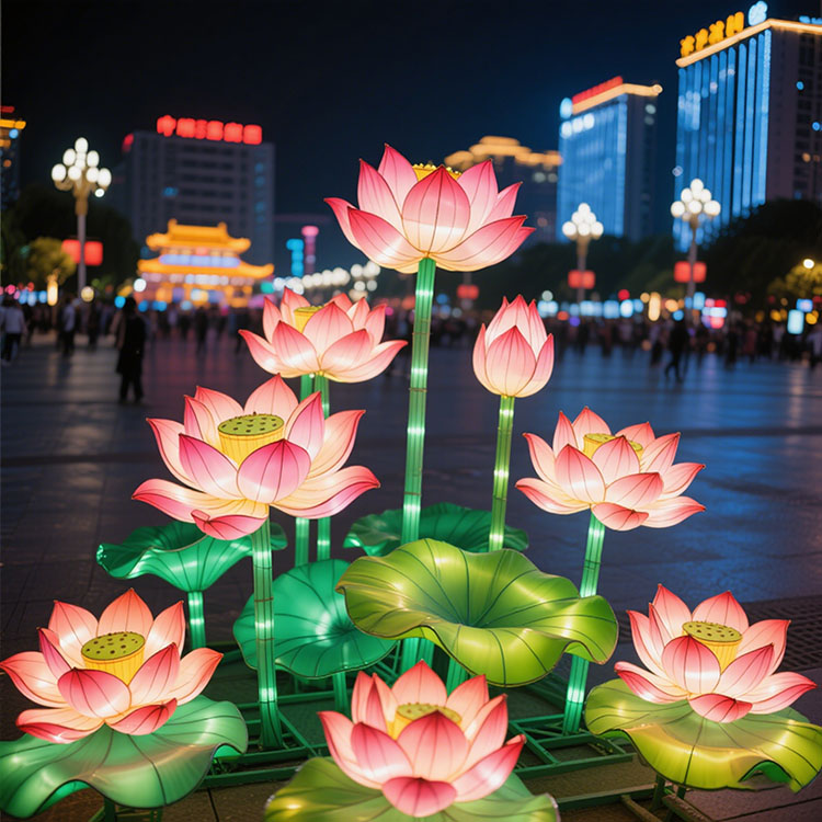 荷花彩燈